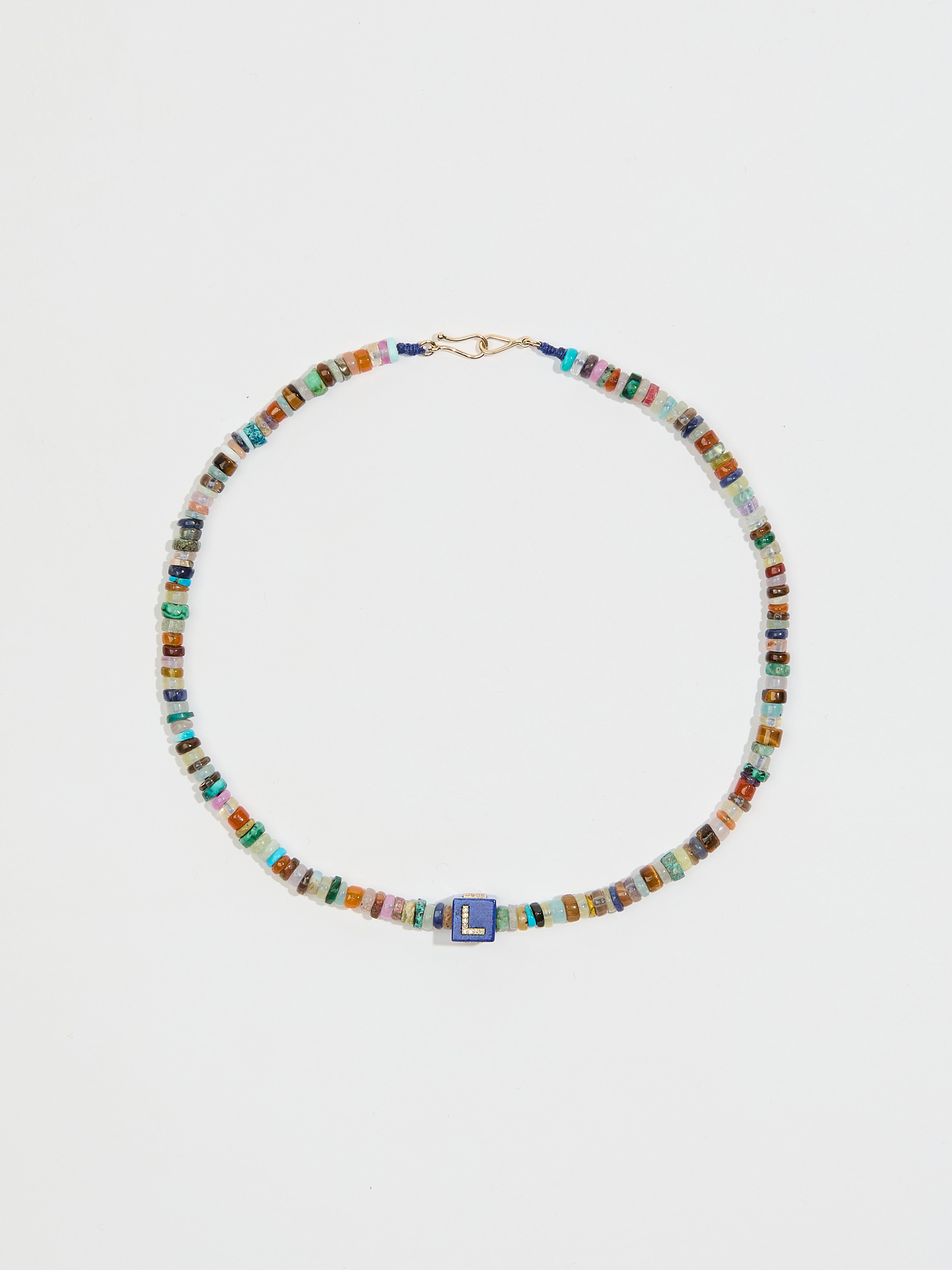 Collier Cubix LOVE en perle de pierre fine lapis et pierre précieuse diamant et or 9k - multicolor - Tamara Taichman