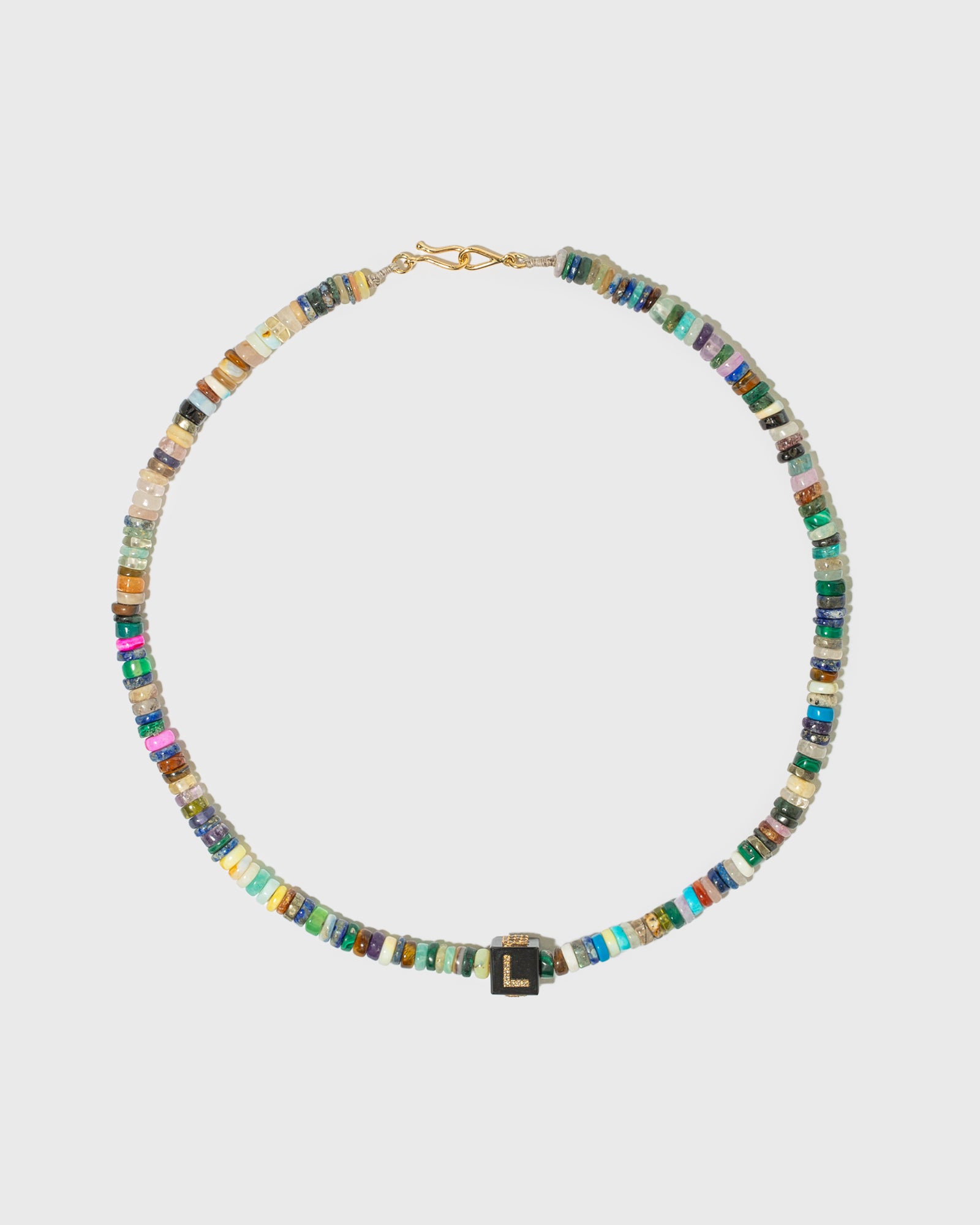 Collier Cubix LOVE en perle de pierre fine onyx pierre précieuse diamant et or 9k - multicolor - Tamara Taichman