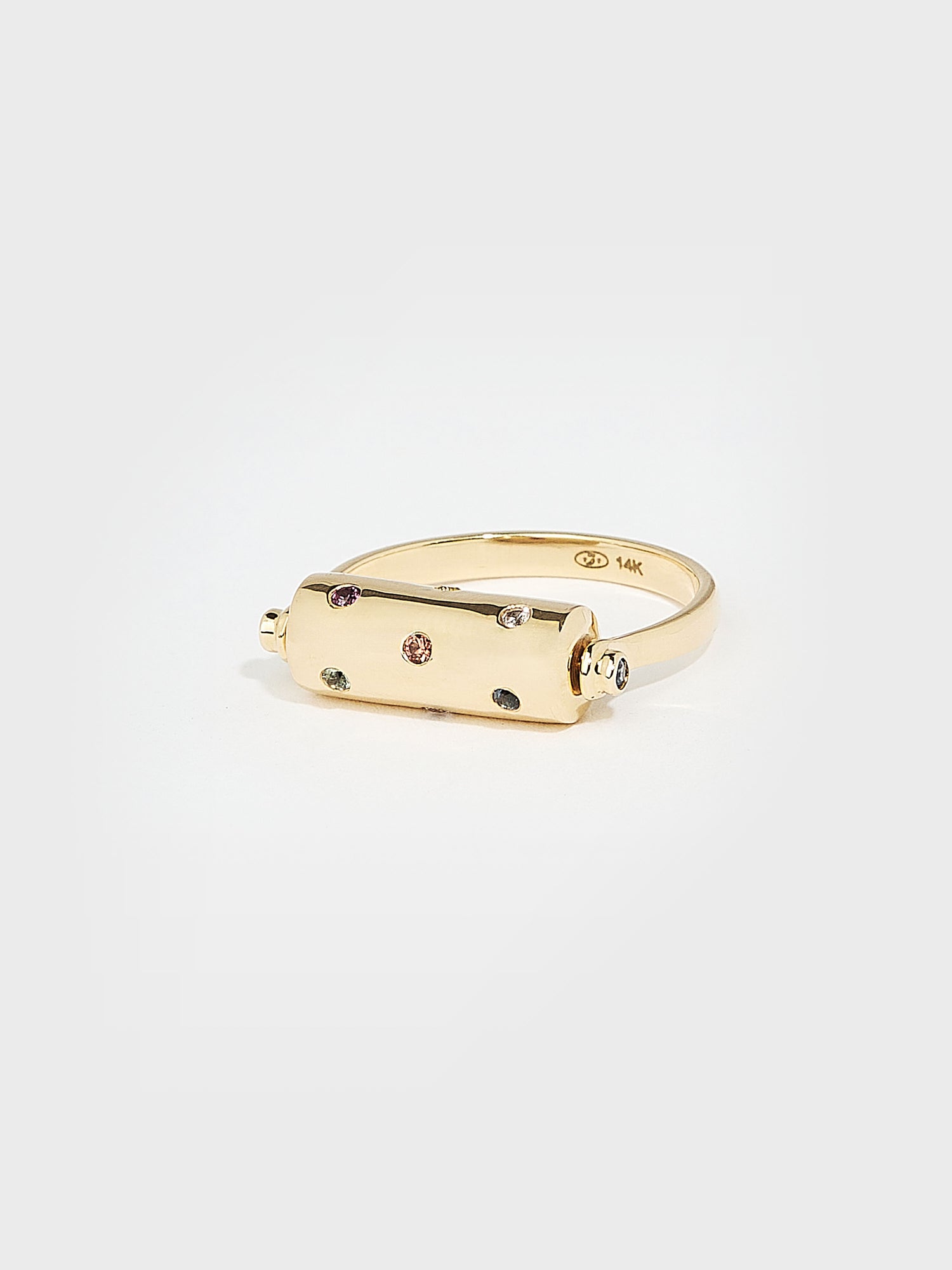 Bague Mila en pierre précieuses saphir et or 14k - doré - Tamara Taichman